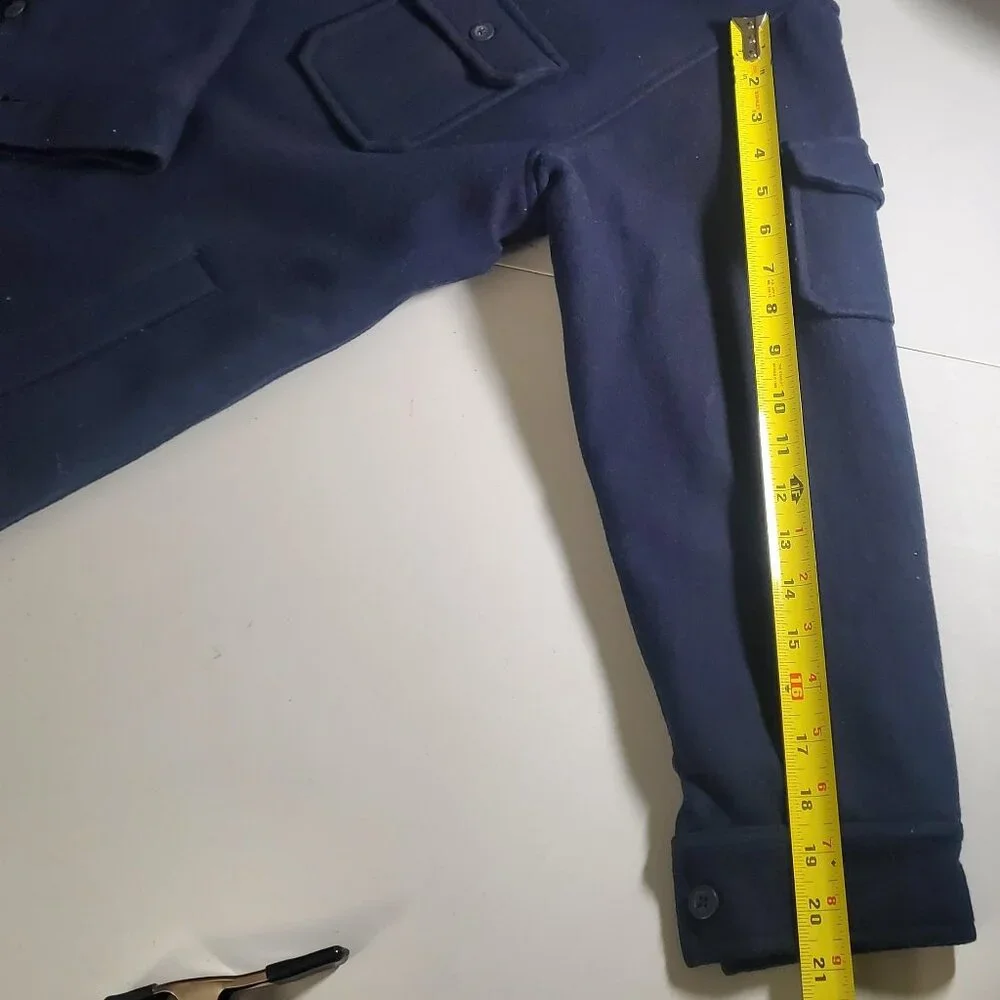 GAP Navy Kids Button-Front Pea Coat